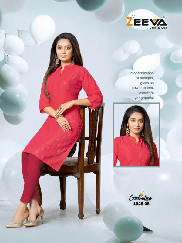 Zeeva Celebration Vol 3 Rayon Designer Kurti Collection